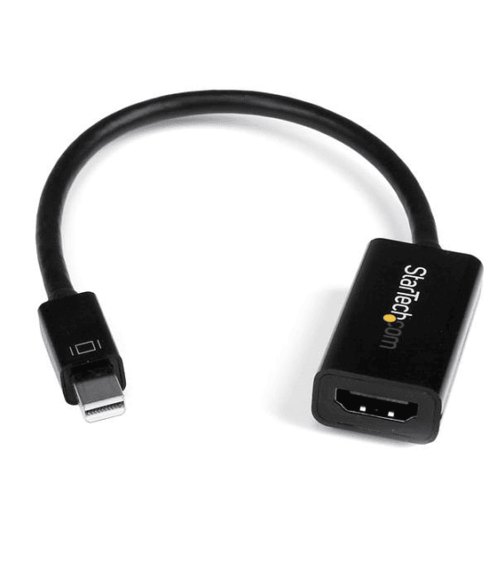 Conversor de Video Mini DisplayPort a HDMI con Audio # Adaptador Activo MDP 1.2 para MacBook Pro # 4K 30Hz - Negro