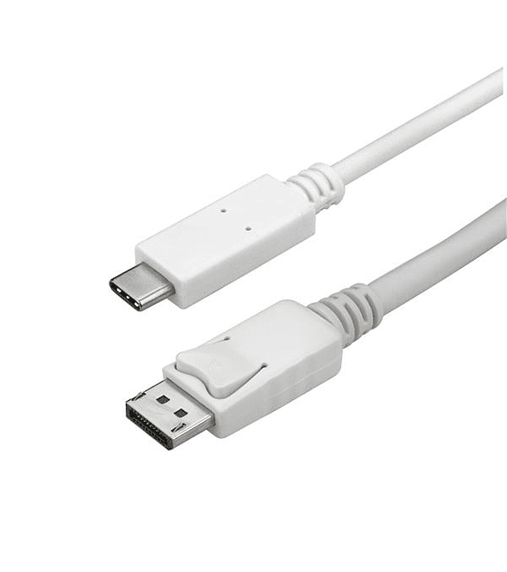 Cable Adaptador de 1m USB-C a DisplayPort 4K 60Hz - Blanco - Cable USB Tipo C a DP - Cable de Video USBC