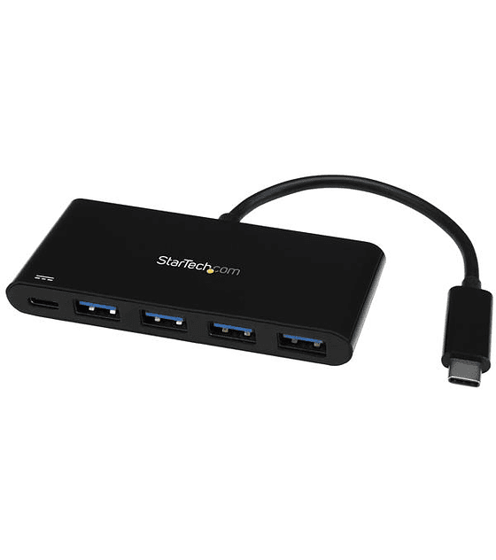 Hub Concentrador USB 3.0 de 4 Puertos con PD Entrega de Potencia - Adaptador USB-C a 4x USB-A - USB Tipo C