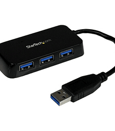 Adaptador Concentrador Hub USB 3.0 Super Speed 4 Puertos Salidas Portátil para notebook computador - Negro