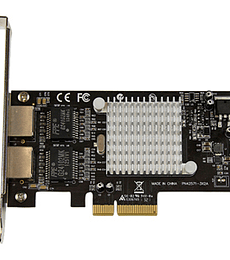 Tarjeta Adaptador de Red PCI Express PCI-E Gigabit Ethernet con 2 Puertos RJ45 de 1Gbps y Chipset Intel i350