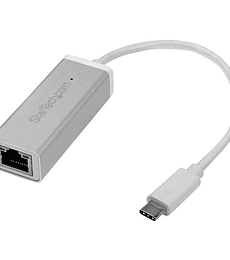 Adaptador de Red Gigabit USB-C - USB 3.1 Gen 1 (5 Gbps) - Plateado