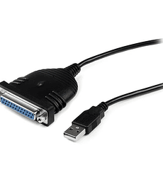Cable de 1.8m Adaptador de Impresora Paralelo DB25 a USB - 1x DB25 Macho - 1x USB A Macho
