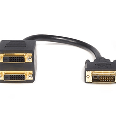 Cable Duplicador Divisor de Video DVI-D de 2 Puertos Salidas - Multiplicador Bifurcador Splitter - 2x Hembra DVI-D