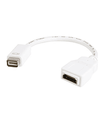 Adaptador HDMI a Mini DVI - Hembra HDMI -Conector Macho Mini DVI- Para Macbook y iMac - Blanco