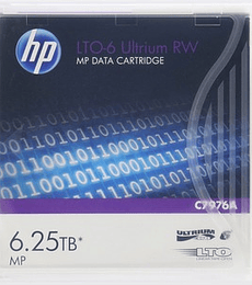 Cartucho de datos HP LTO6 Ultrium 2.5TB/6.25TB** RW
