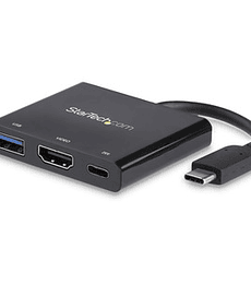 Adaptador Multifunción USB-C a HDMI 4K con Entrega de Potencia y Puerto USB-A - Replicador de Puertos USB-C para Portatil