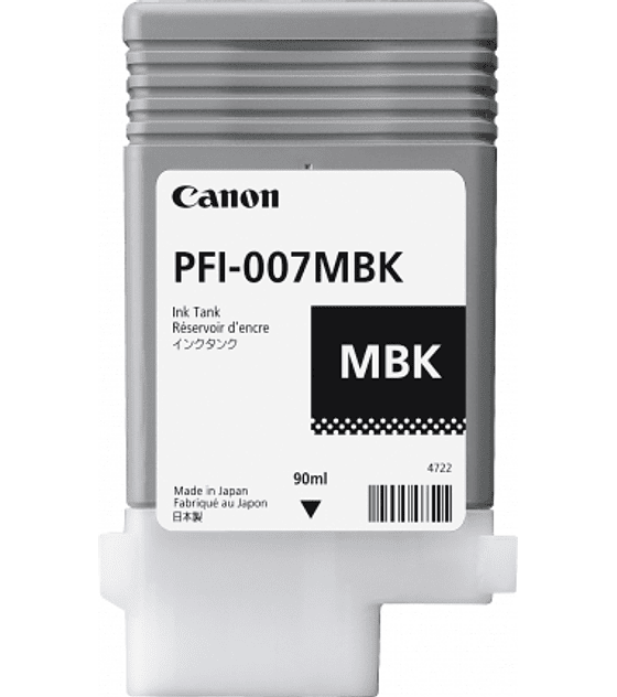 Cartucho de tinta Canon 2142C001 Tank PFI 007 negro matte 90 ml
