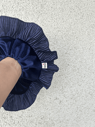 Josefina terciopelo azul marino