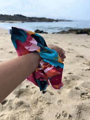 Scrunchie cuadrado diseño 