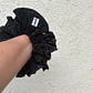 Scrunchie mediano negro plisado - Miniatura 1