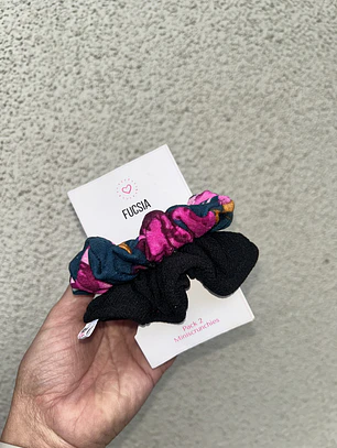 Pack 2 mini scrunchies 