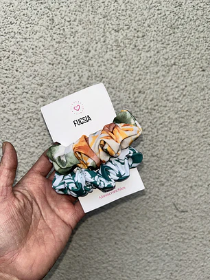 Pack 2 mini scrunchies 