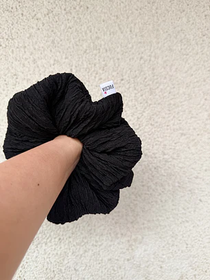 Scrunchie xl textura negro 