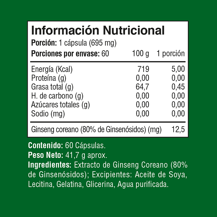 Ginseng Rojo Softgel 2