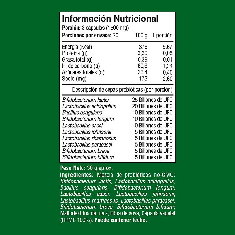 Probióticos 100 Billones 2