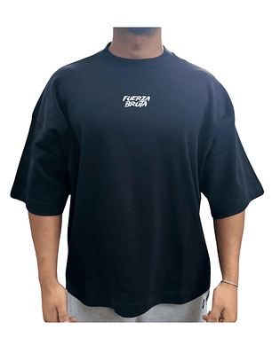 Polera Heavyweight Oversize Negra Streetwear – Fuerza Bruta Essentials