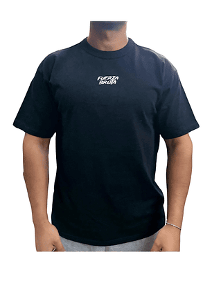 Polera Heavyweight Negra Loose Fit – Fuerza Bruta Essentials