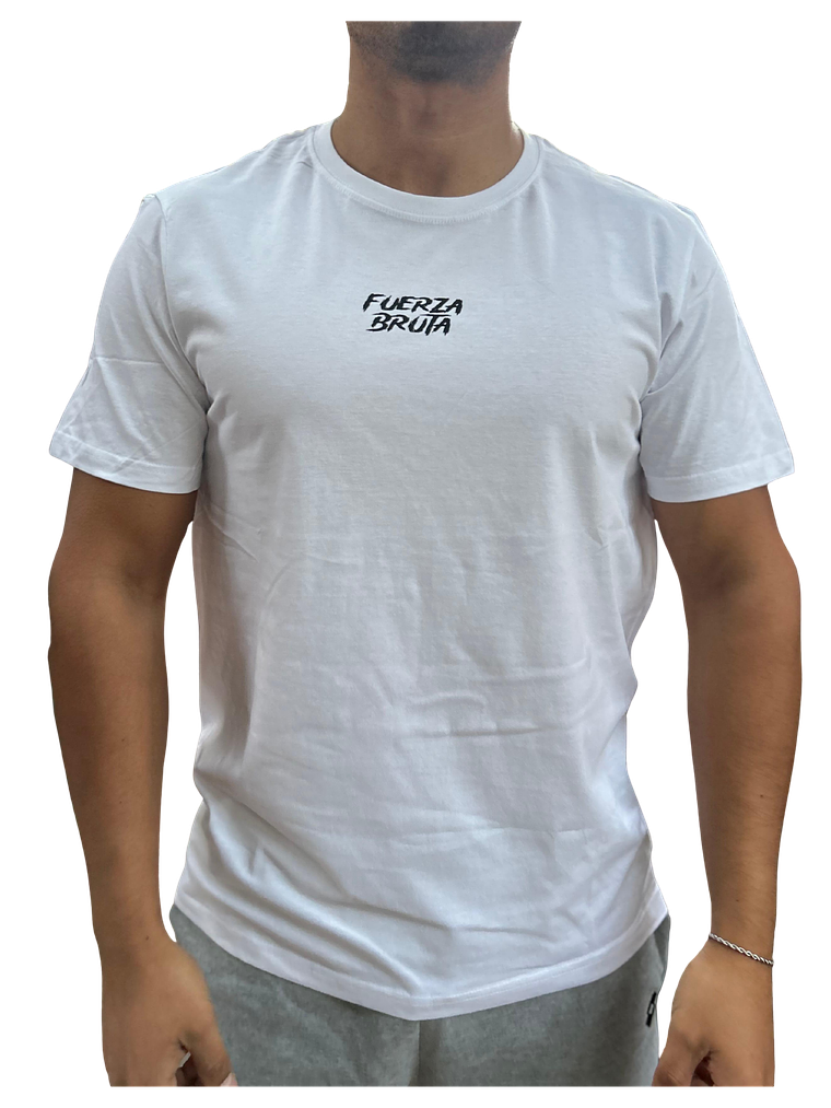 Polera Blanca Regular Fit – Fuerza Bruta Essentials 1