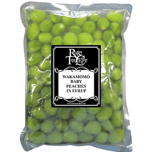 Pêssegos jovens em conserva 250g (45-50 unidades)