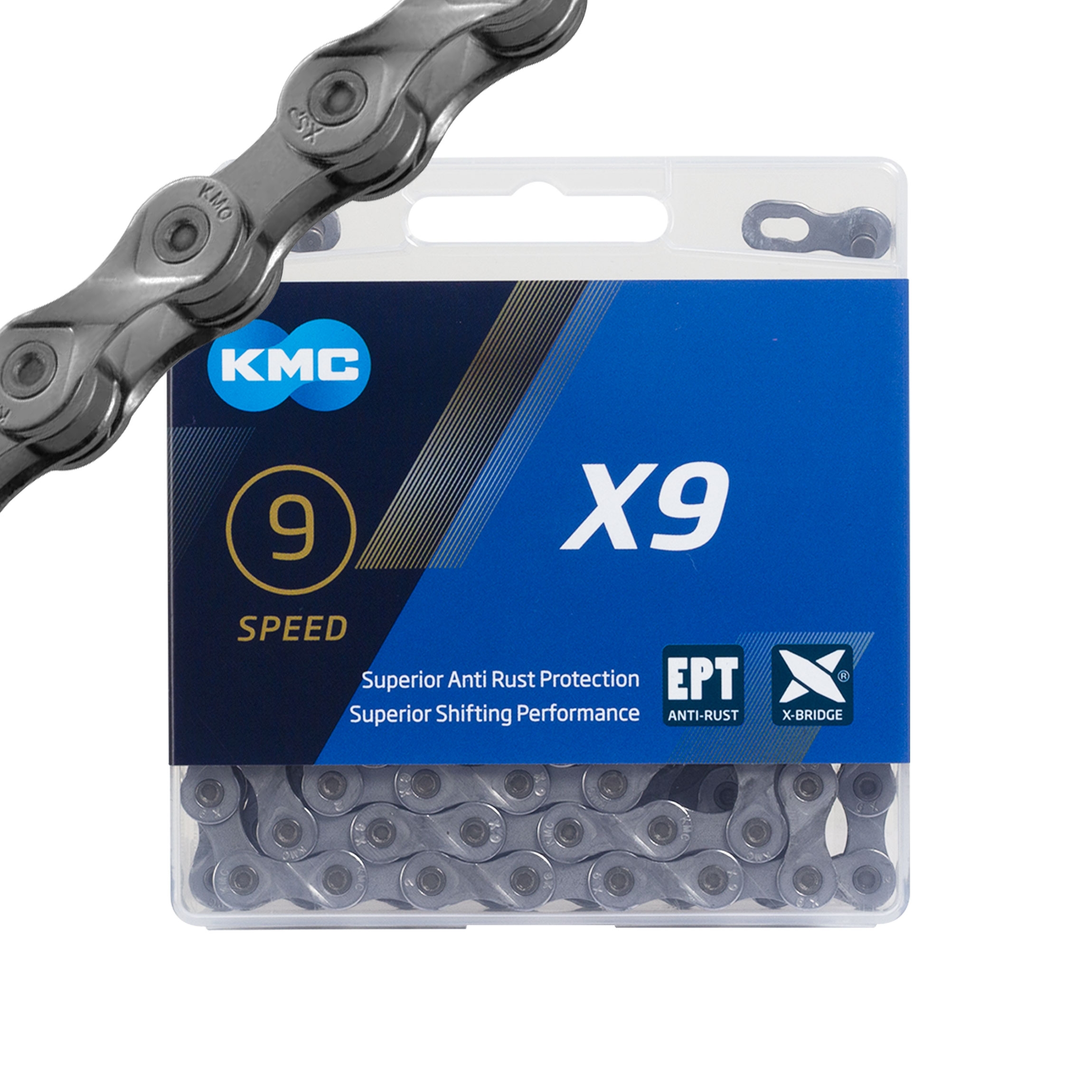 Cadena Kmc X9 Ept 9 Velocidades Shimano Camp Sram Antií“Xido