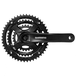 VOLANTE SHIMANO FC-TY501 FOR REAR 6/7/8-SPEED, 170MM, 48X38X28T W/O CG, W/CRANK FIXING BOLT,BLACK, B