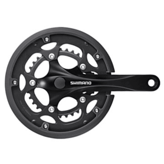 VOLANTE SHIMANO FC-RS200 170MM 50X34T FOR REAR 8-SPEED, W/O CG, BLACK, IND.PACK EFCRS200C04X