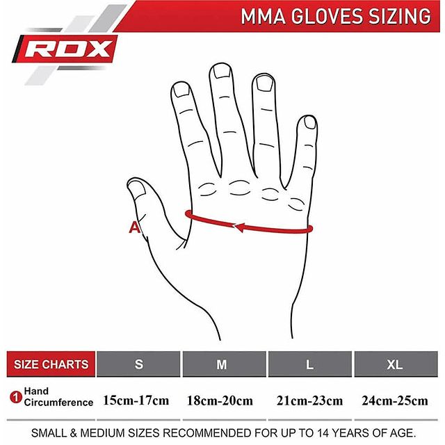  RDX T6 Luvas Vermelhas Sparring MMA