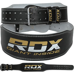 RDX LEATHER WEIGHT LIFTING GYM BELT 4 INCH