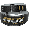 RDX LEATHER WEIGHT LIFTING GYM BELT 4 INCH