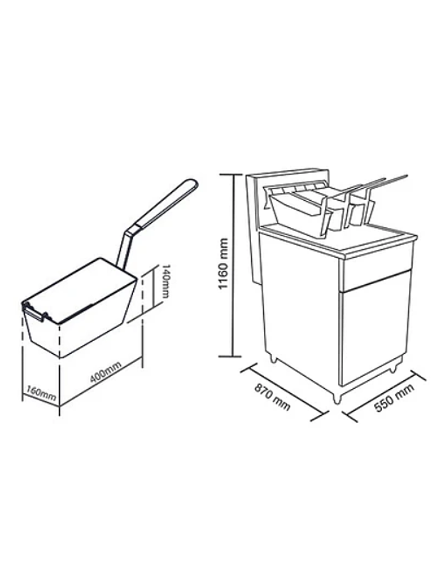 Freidora 38Lts Maigas 3