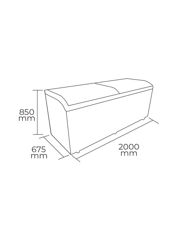 Congelador Tapa de Vidrio 720L MAIGAS  2