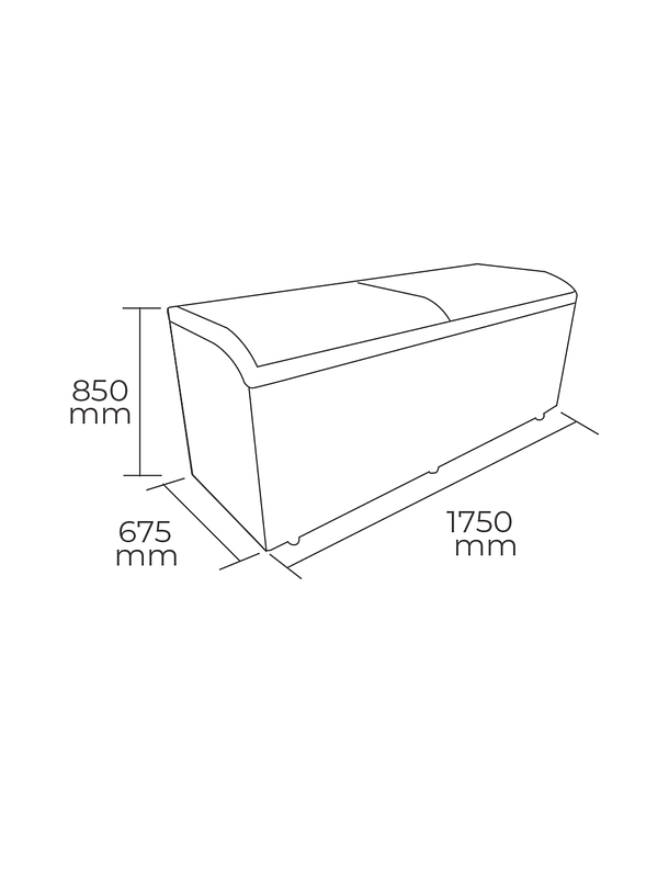 Congeladora Tapa Vidrio 620L MAIGAS 2