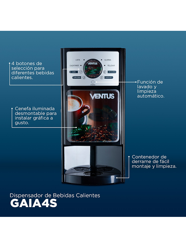 Máquina de Café 4 Depósitos Ventus 4