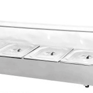 Baño Maria S/mesa  Vidrio Recto, 4 DEP 1/2X10 