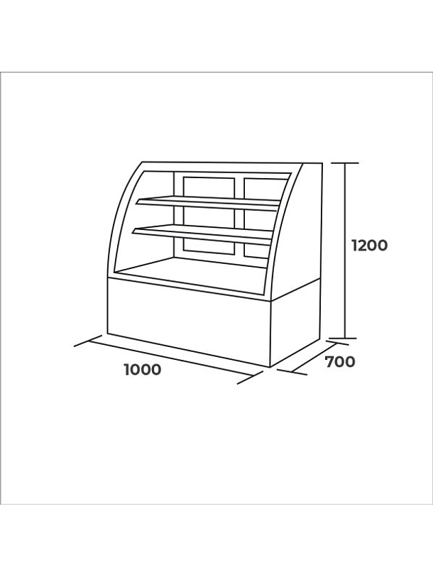 Vitrina Pastelera Curva 1M MAIGAS 2