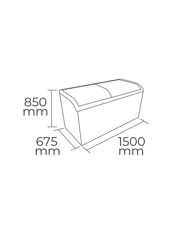 Congeladora Tapa Vidrio 520L MAIGAS 2