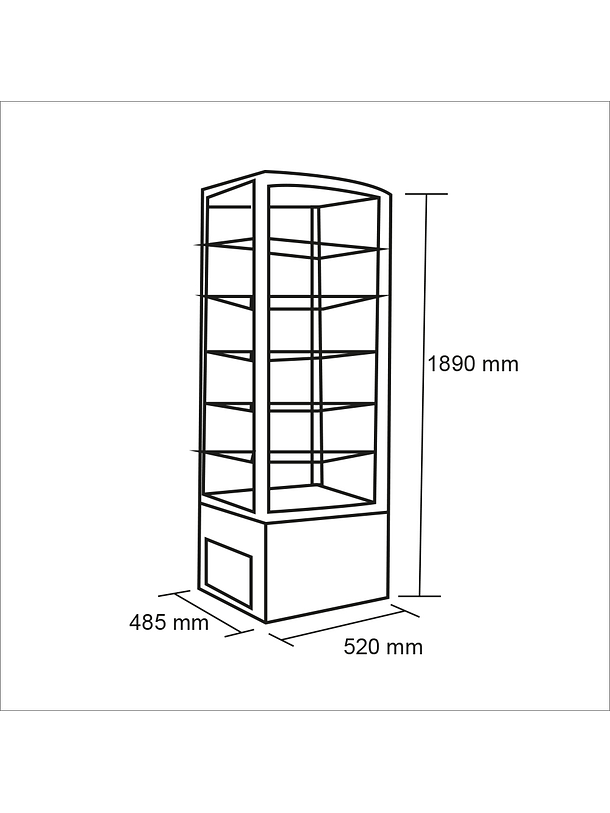 Vitrina Pastelera Vertical 288L MAIGAS 2