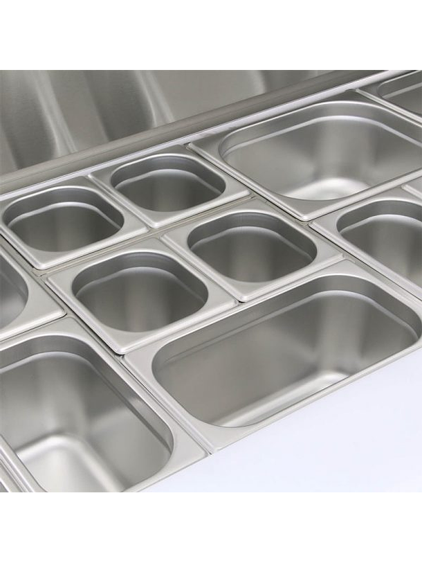 Mesón saladette 3 ptas, cubierta acero inox, VMRSL385 BENEFIT 2