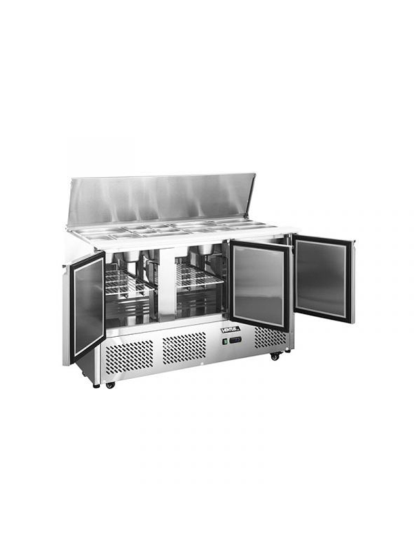 Mesón saladette 3 ptas, cubierta acero inox, VMRSL385 BENEFIT 3