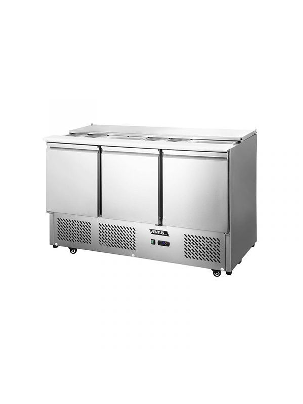 Mesón saladette 3 ptas, cubierta acero inox, VMRSL385 BENEFIT 1