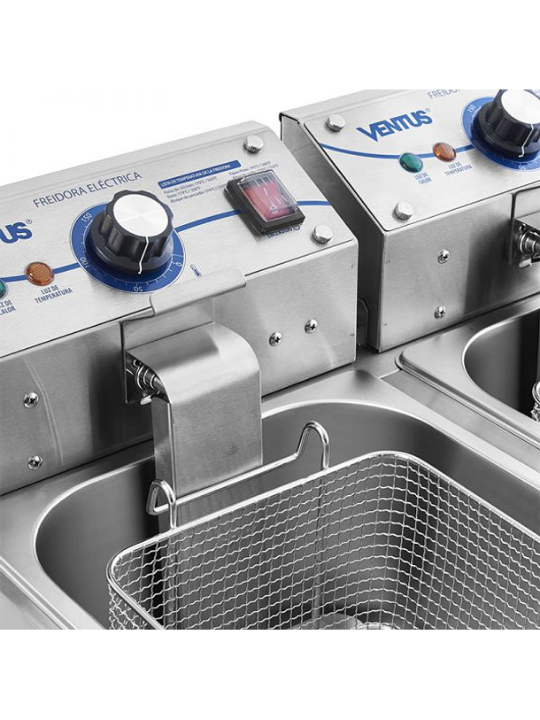 Freidora Eléctrica de Sobremesa 2 Depósitos 6 Lts  5