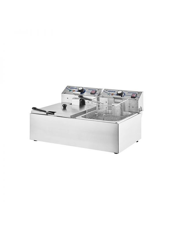 Freidora Eléctrica de Sobremesa 2 Depósitos 6 Lts  2