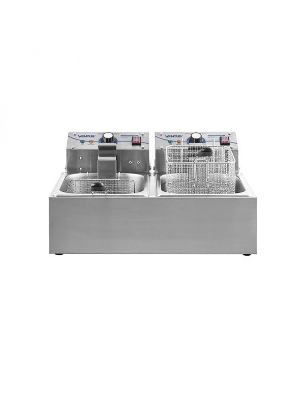 Freidora Eléctrica de Sobremesa 2 Depósitos 6 Lts  3