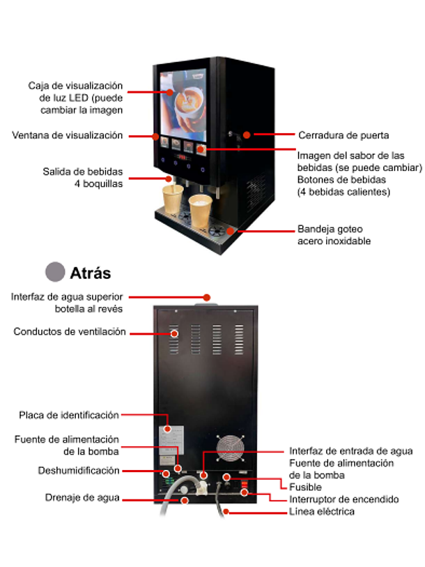 Maquina de cafe 4 sabores MAIGAS 3