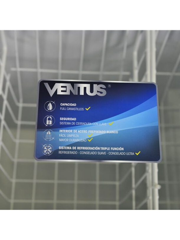 Congeladora Tapa Vidrio 620L PRO VENTUS 9