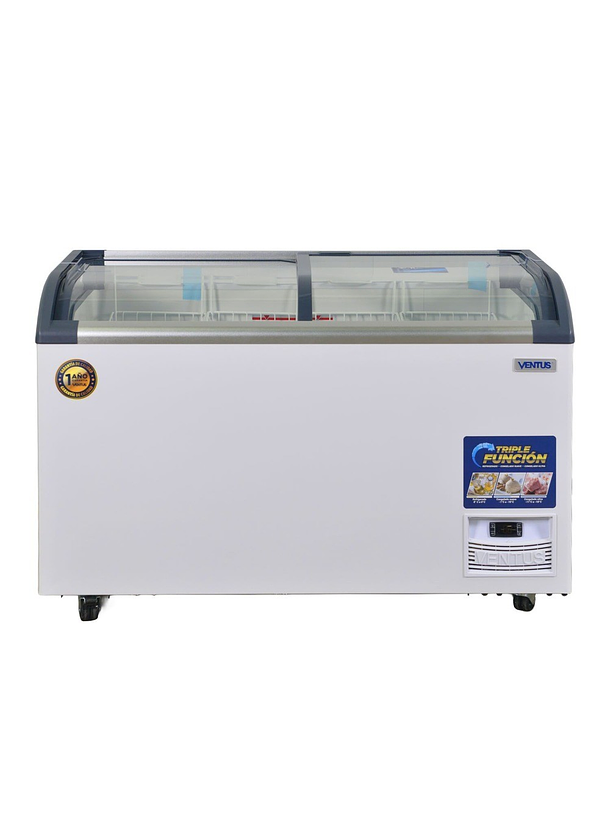 Congeladora Tapa Vidrio 420L PRO VENTUS 1
