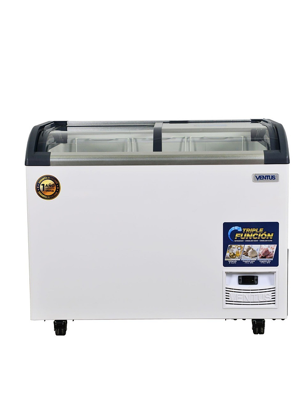 Congeladora Tapa Vidrio 320L PRO VENTUS 1