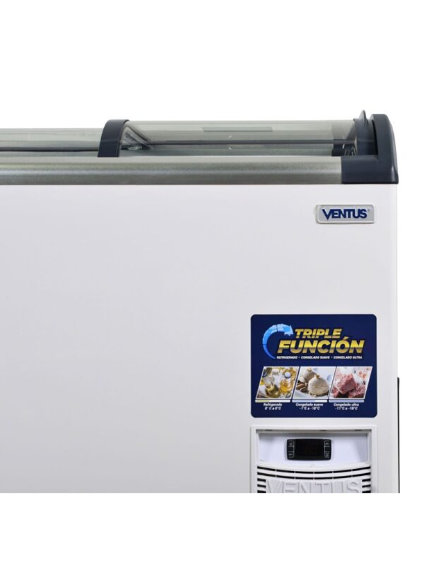 Congeladora Tapa Vidrio 320L PRO VENTUS 3