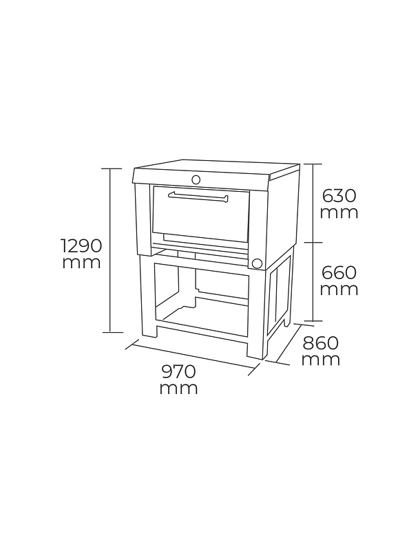 Horno Industrial a Gas MAIGAS - 1 Cámara 65x65 4